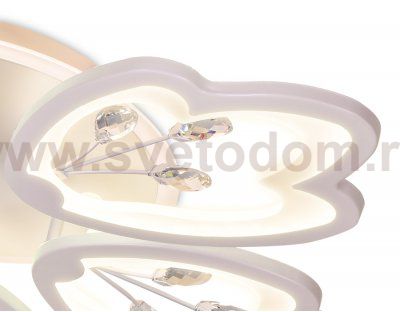 Люстра потолочная Ambrella FA510/5 WH белый 140W+28W D660*95 (ПДУ РАДИО 2.4) ACRYLICA
