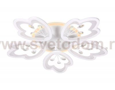 Люстра потолочная Ambrella FA510/5 WH белый 140W+28W D660*95 (ПДУ РАДИО 2.4) ACRYLICA