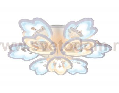 Люстра потолочная Ambrella FA511/6+3 WH белый 252W+40W 3000K/6400K D750*120 (ПДУ РАДИО 2.4) ACRYLICA