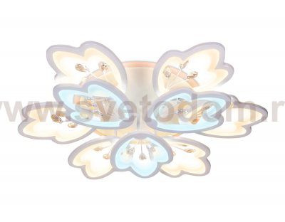 Люстра потолочная Ambrella FA511/6+3 WH белый 252W+40W 3000K/6400K D750*120 (ПДУ РАДИО 2.4) ACRYLICA