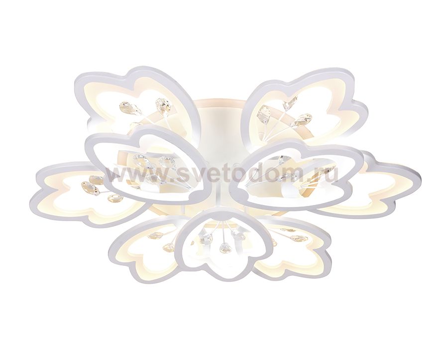 Люстра потолочная Ambrella FA511/6+3 WH белый 252W+40W 3000K/6400K D750*120 (ПДУ РАДИО 2.4) ACRYLICA