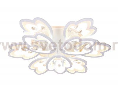 Люстра потолочная Ambrella FA511/6+3 WH белый 252W+40W 3000K/6400K D750*120 (ПДУ РАДИО 2.4) ACRYLICA