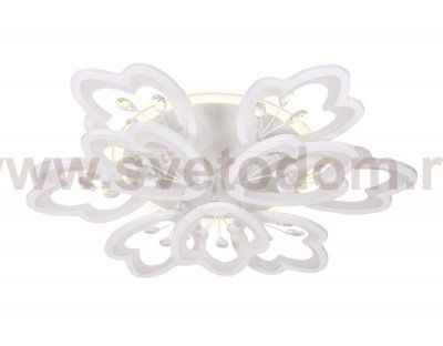 Люстра потолочная Ambrella FA511/6+3 WH белый 252W+40W 3000K/6400K D750*120 (ПДУ РАДИО 2.4) ACRYLICA