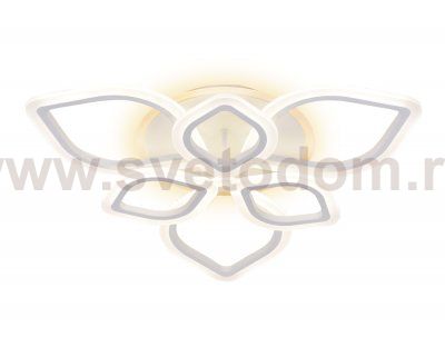 Люстра потолочная Ambrella FA515/3+3 WH белый 126W+28W 700*700*120 (ПДУ РАДИО 2.4) ACRYLICA