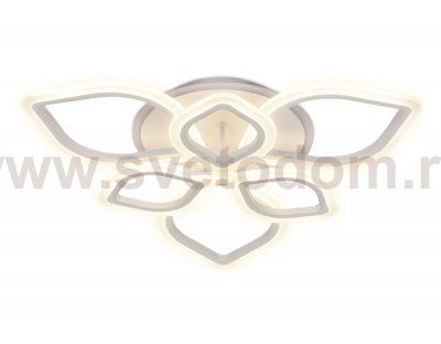 Люстра потолочная Ambrella FA515/3+3 WH белый 126W+28W 700*700*120 (ПДУ РАДИО 2.4) ACRYLICA