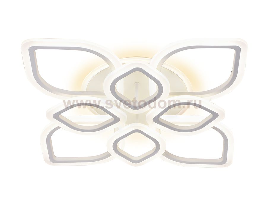 Люстра потолочная Ambrella FA517/4+4 WH белый 168W+28W 730*730*120 (ПДУ РАДИО 2.4) ACRYLICA