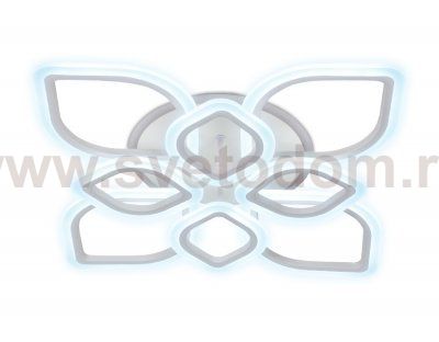 Люстра потолочная Ambrella FA517/4+4 WH белый 168W+28W 730*730*120 (ПДУ РАДИО 2.4) ACRYLICA