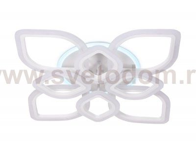 Люстра потолочная Ambrella FA517/4+4 WH белый 168W+28W 730*730*120 (ПДУ РАДИО 2.4) ACRYLICA