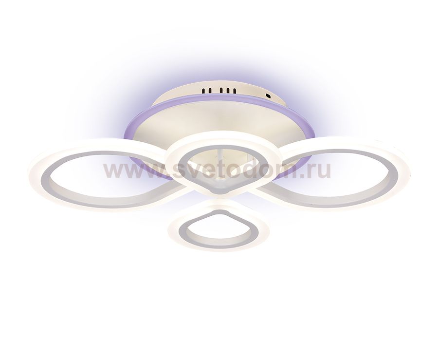 Люстра потолочная Ambrella FA521/4 WH белый 88W+7W 650*410*80 (ПДУ РАДИО 2.4) ACRYLICA