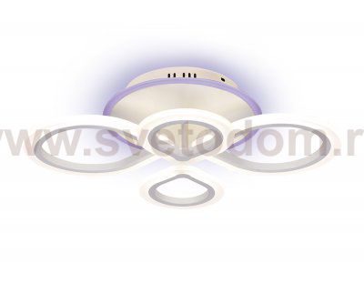 Люстра потолочная Ambrella FA521/4 WH белый 88W+7W 650*410*80 (ПДУ РАДИО 2.4) ACRYLICA