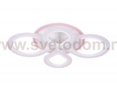 Люстра потолочная Ambrella FA521/4 WH белый 88W+7W 650*410*80 (ПДУ РАДИО 2.4) ACRYLICA