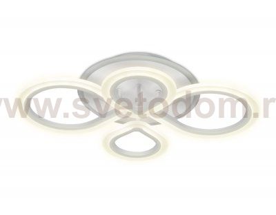 Люстра потолочная Ambrella FA521/4 WH белый 88W+7W 650*410*80 (ПДУ РАДИО 2.4) ACRYLICA
