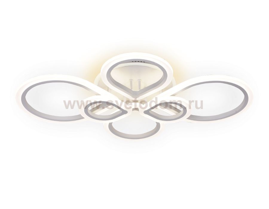 Люстра потолочная Ambrella FA522/6 WH белый 160W+28W 820*650*120 (ПДУ РАДИО 2.4) ACRYLICA