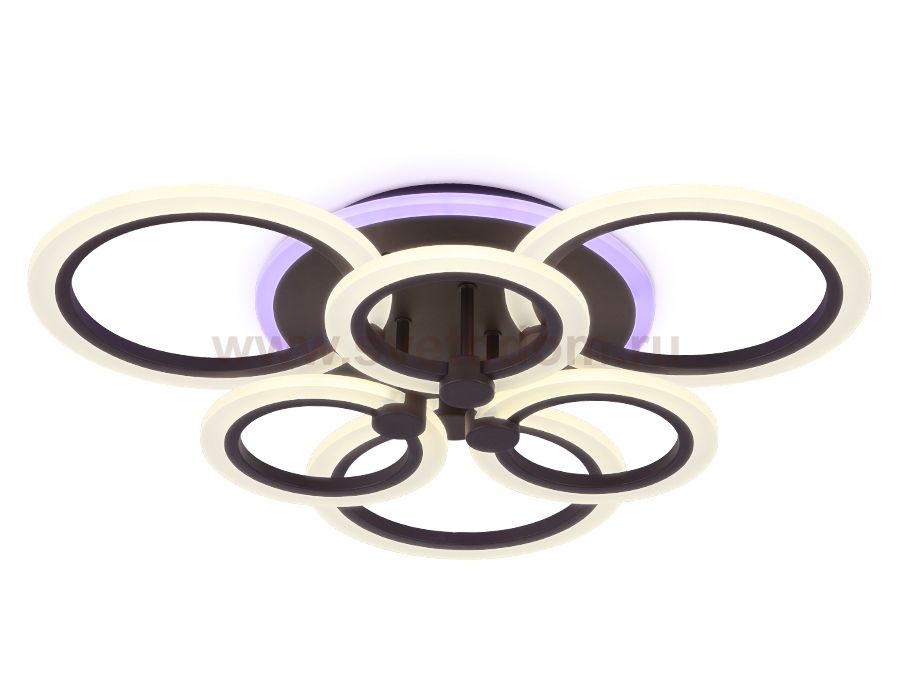 Люстра потолочная Ambrella FA528/3+3 CF кофе 112W 580*540*120 (ПДУ РАДИО 2.4) ACRYLICA