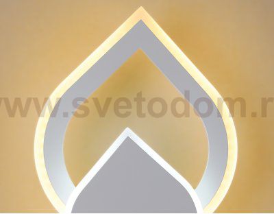 Настенный светильник бра Ambrella FA566 WH/S белый/песок LED 3000K/6400K 24W 200*200*60 ACRYLICA