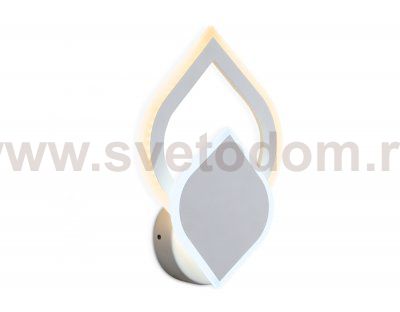 Настенный светильник бра Ambrella FA566 WH/S белый/песок LED 3000K/6400K 24W 200*200*60 ACRYLICA