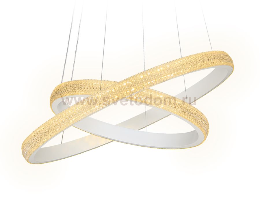 Люстра подвесная Ambrella FA615 WH белый 90W D600*1000 (ПДУ РАДИО 2.4) ACRYLICA