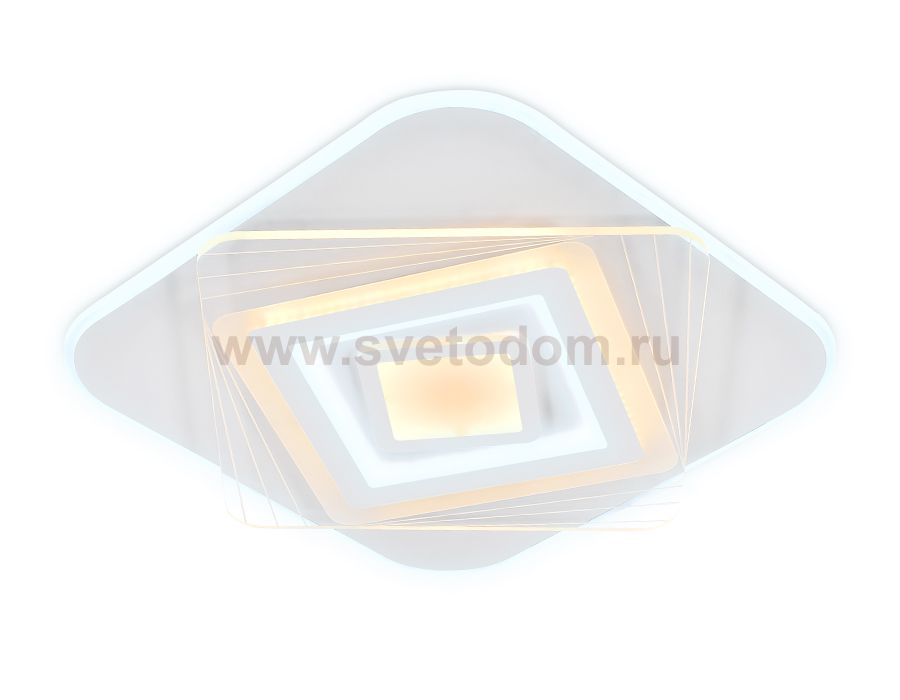 Люстра потолочная Ambrella FA799 WH белый 195W 500*500*60 (ПДУ РАДИО 2.4) ACRYLICA