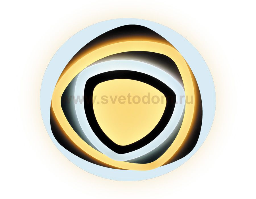 Люстра потолочная Ambrella FA804 WH белый 140W 500*500*60 (ПДУ РАДИО 2.4) ACRYLICA