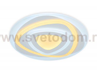 Люстра потолочная Ambrella FA804 WH белый 140W 500*500*60 (ПДУ РАДИО 2.4) ACRYLICA