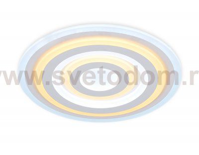Люстра потолочная Ambrella FA808 WH белый 140W 500*500*60 (ПДУ РАДИО 2.4) ACRYLICA