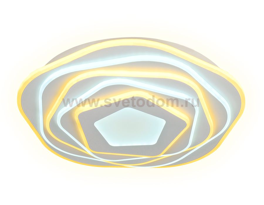 Люстра потолочная Ambrella FA814 WH белый 78W D500*80 (ПДУ РАДИО 2.4) ACRYLICA