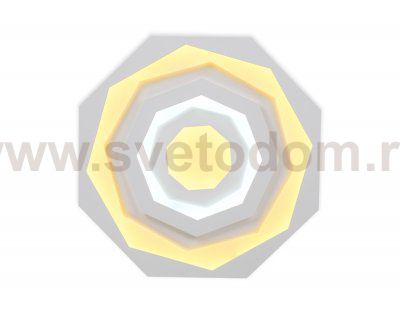 Люстра потолочная Ambrella FA822 WH белый 76W D500*50 (ПДУ РАДИО 2.4) ACRYLICA