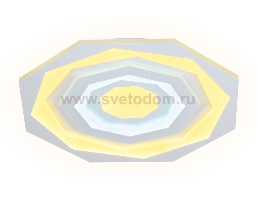 Люстра потолочная Ambrella FA822 WH белый 76W D500*50 (ПДУ РАДИО 2.4) ACRYLICA