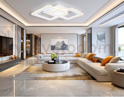 Люстра потолочная Ambrella FA862 WH белый 79W 550*530*120 (ПДУ РАДИО 2.4) ACRYLICA