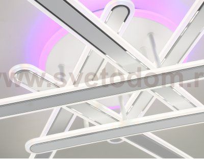 FA8907 WH/CH белый/хром 135W 3000K-6400K+RGB 800*770*160 (ПДУ РАДИО 2.4G)