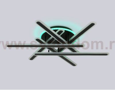 FA8908 BK/CH черный/хром 125W 3000-6400K+RGB 800*770*160 (ПДУ ИК)