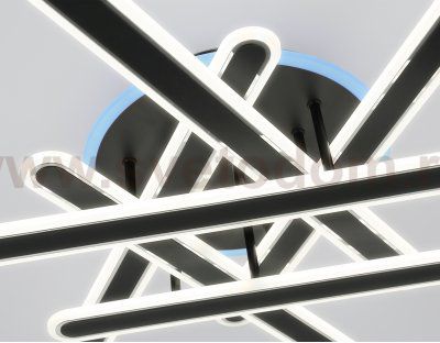 FA8908 BK/CH черный/хром 125W 3000-6400K+RGB 800*770*160 (ПДУ ИК)