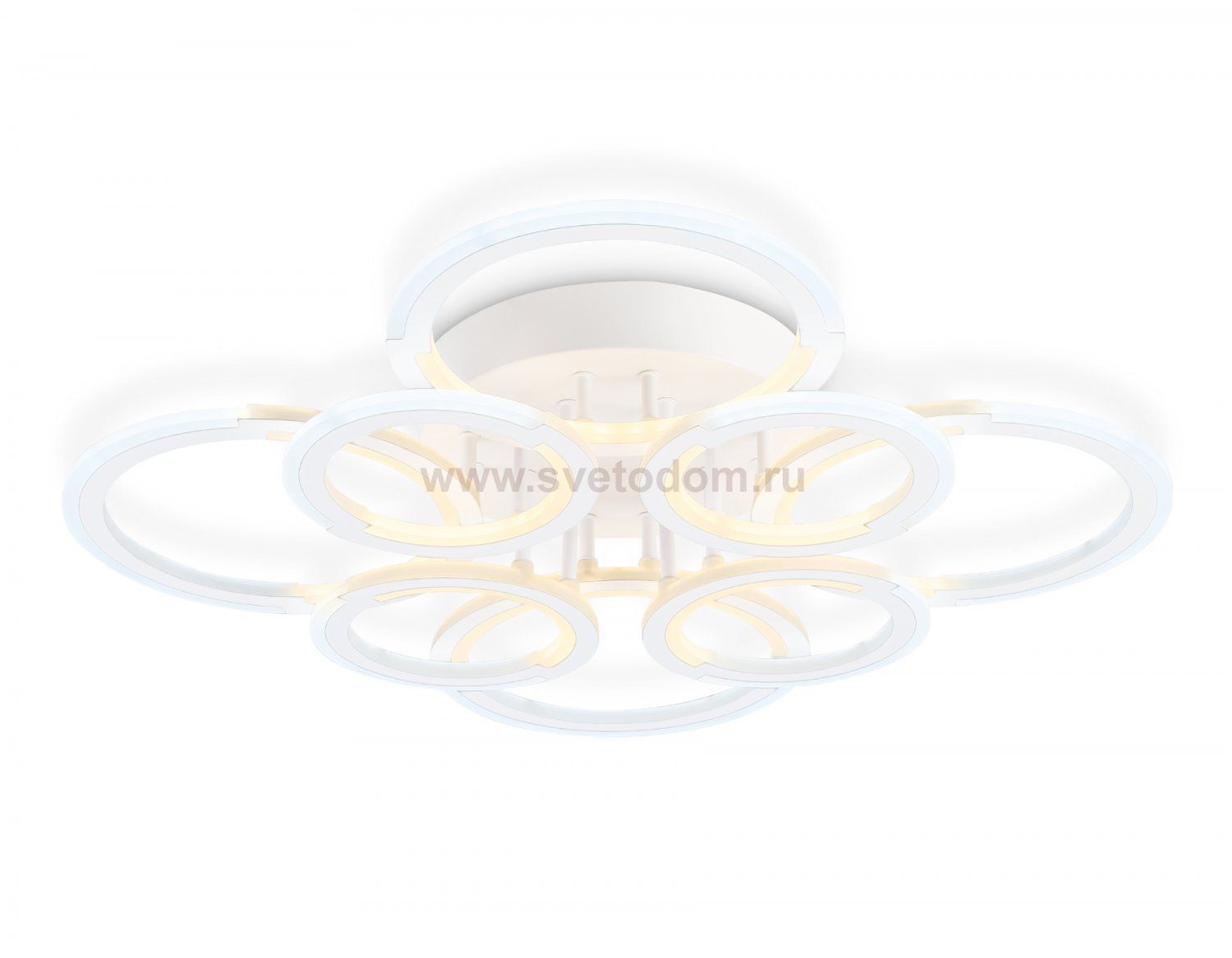 Светильник светодиодный потолочный Ambrella FA8945/4+4 WH белый 106W 3000-6000K D670*120 (ПДУ ИК)