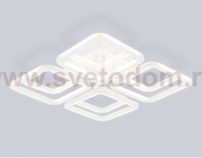 Светильник светодиодный потолочный Ambrella FA8948/4+4 WH белый 101W 3000-6000K 485*485*120 (ПДУ ИК)