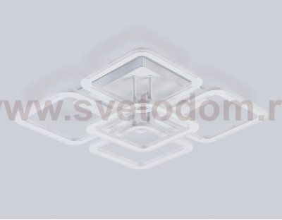 Светильник светодиодный потолочный Ambrella FA8949/4+1 WH белый 78W 3000-6000K 485*485*115 (ПДУ ИК)
