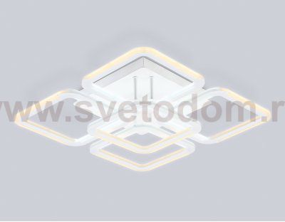 Светильник светодиодный потолочный Ambrella FA8949/4+1 WH белый 78W 3000-6000K 485*485*115 (ПДУ ИК)