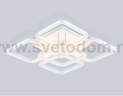 Светильник светодиодный потолочный Ambrella FA8949/4+1 WH белый 78W 3000-6000K 485*485*115 (ПДУ ИК)