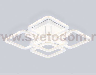 Светильник светодиодный потолочный Ambrella FA8949/4+1 WH белый 78W 3000-6000K 485*485*115 (ПДУ ИК)