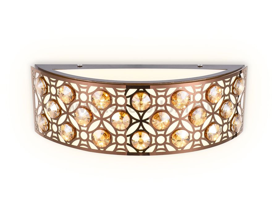 Настенный светильник бра Ambrella FA9412 CF/TI кофе/янтарь 4200K 12W 300*110*100 ACRYLICA