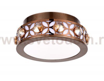 Настенный светильник бра Ambrella FA9422 CF/TI кофе/янтарь 3000K 16W D200*80 ACRYLICA