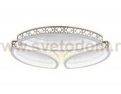 Люстра потолочная Ambrella FA9443 WH/CH белый/хром 218W D700*85 (ПДУ РАДИО 2.4) ACRYLICA