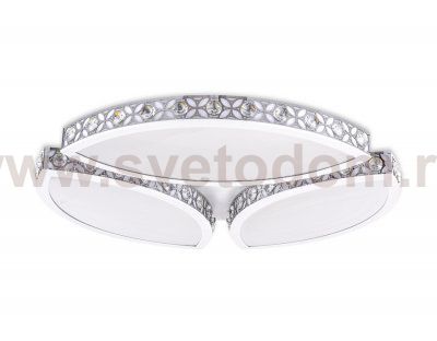 Люстра потолочная Ambrella FA9443 WH/CH белый/хром 218W D700*85 (ПДУ РАДИО 2.4) ACRYLICA