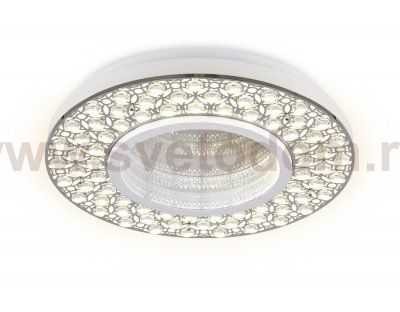 Люстра потолочная Ambrella FA9448 WH/CH белый/хром 102W D500*85 (ПДУ РАДИО 2.4) ACRYLICA
