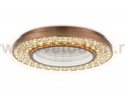 Люстра потолочная Ambrella FA9449 CF/TI кофе/янтарь 132W D600*85 (ПДУ РАДИО 2.4) ACRYLICA