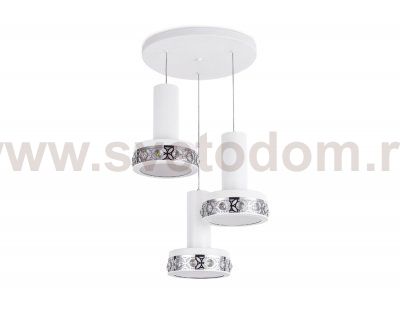 Люстра подвесная Ambrella FA9492/3 WH/CH белый/хром 54W 4200K D460*790 (без ПДУ) ACRYLICA