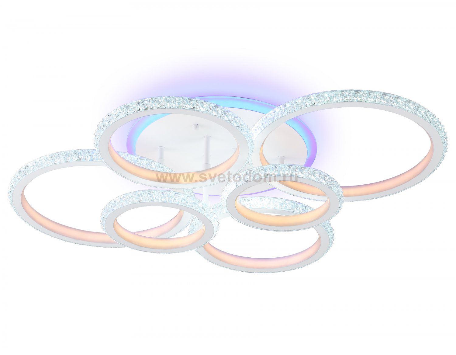 Потолочный светодиодный светильник с RGB подсветкой и пультом Ambrella FA9528 FA