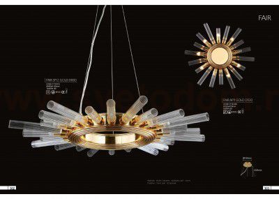 Светильник подвесной Crystal lux FAIR SP12 GOLD D800 1710/212
