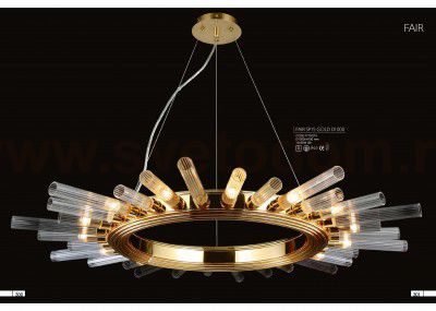 Светильник подвесной Crystal lux FAIR SP15 GOLD D1000 1710/215