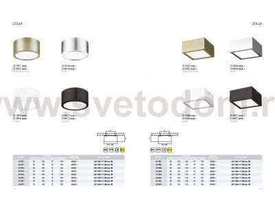 Светильник накладной светодиодный Lightstar 211916 Zolla