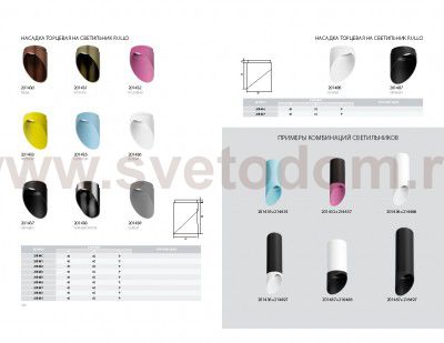 Насадка торцевая на светильник Rullo Lightstar 201438